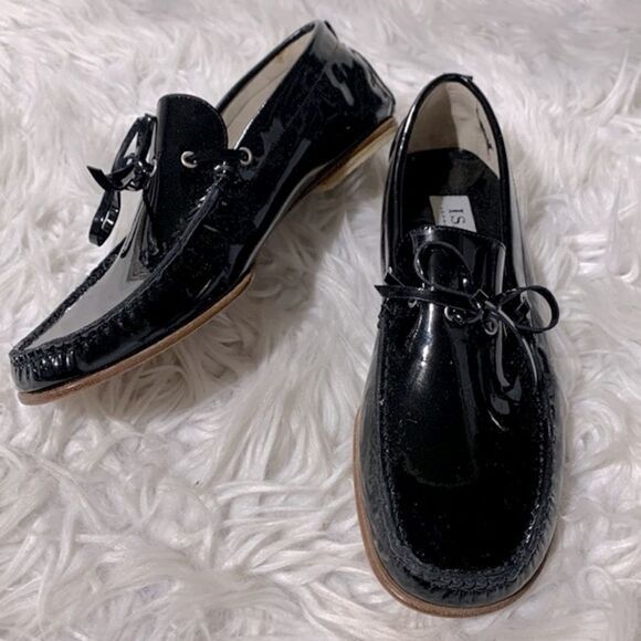 ISSAC Isaac Mizrahi loafers patent leather flats slip on women’s size 7 - Picture 9 of 9